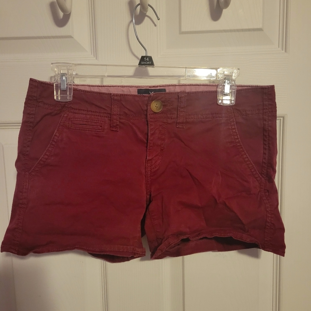 Burgundy American Eagle Shorts